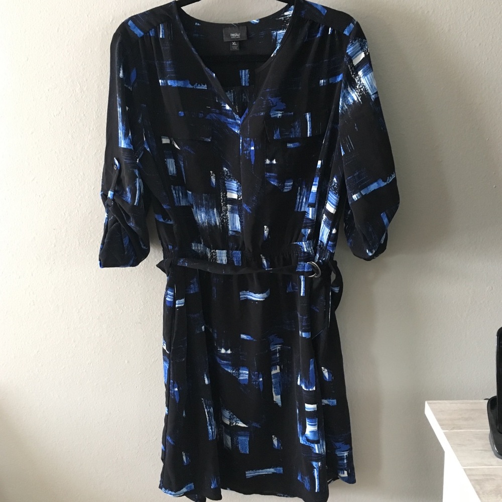 Mossimo Black Patterned Dress